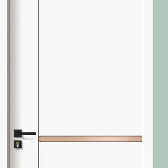 Puerta Grado Cero Blanco Puro + Cobre Cepillado QC-005