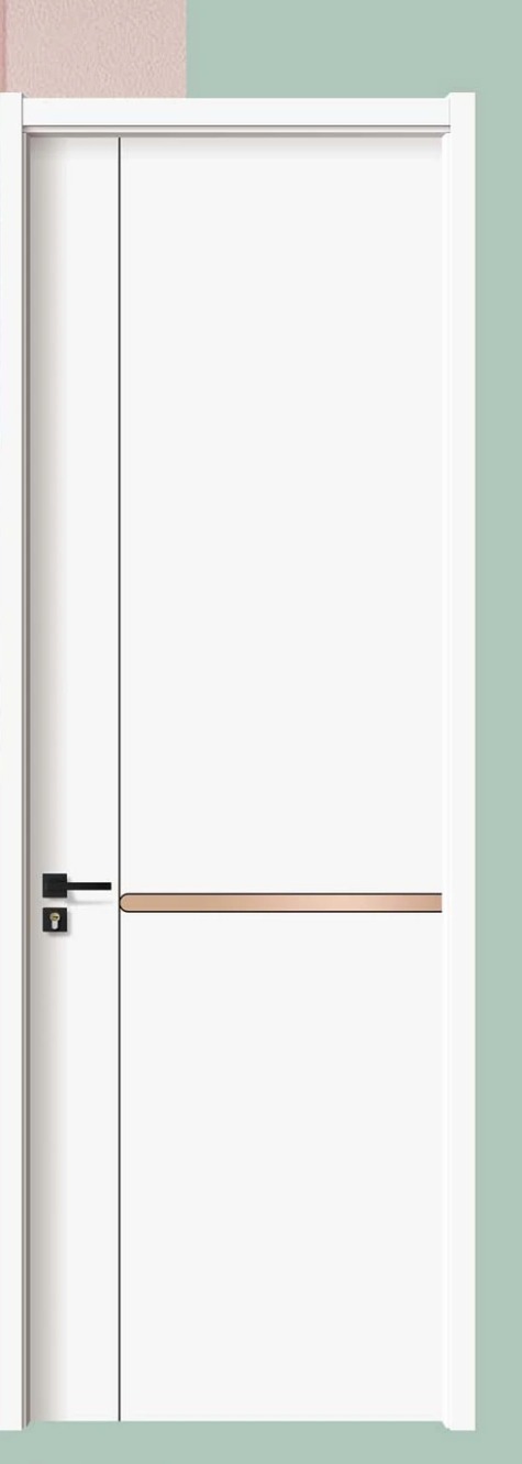 Puerta Grado Cero Blanco Puro + Cobre Cepillado QC-005